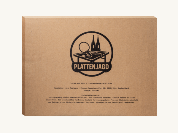 Plattenjagd_Karte 7 Verpackungskarton von Plattenjagd Köln